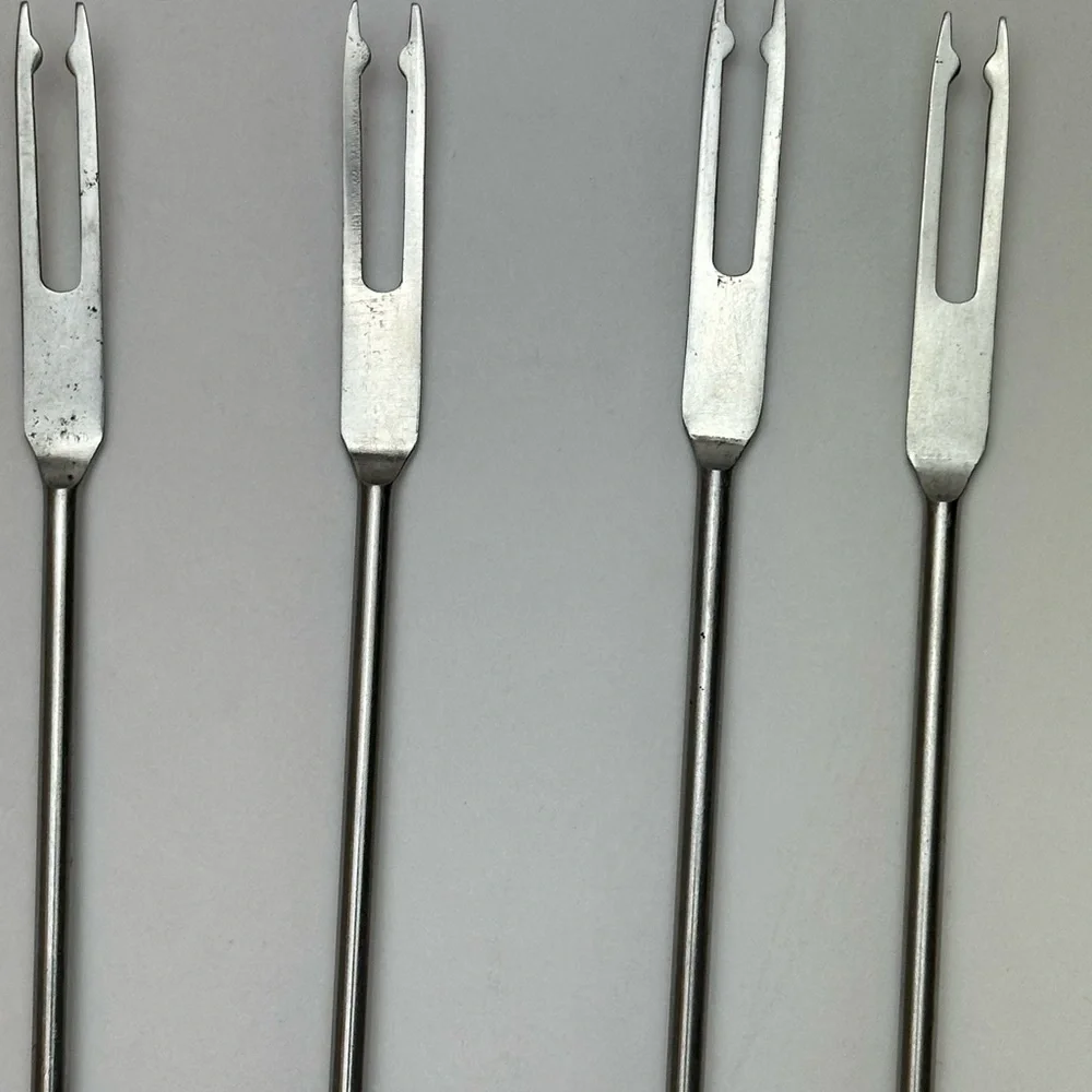 Vintage Stainless Steel Made‎ in Japan Fondue Forks Skewers Colorful Handle MCM